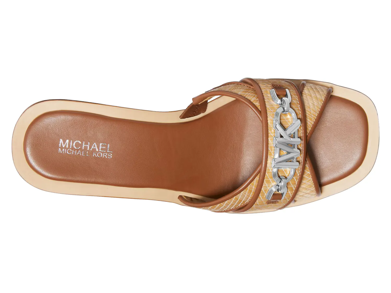 Сандалии Tiffanie Sandal Michael Michael Kors, цвет natural_luggagebrown — фото 4