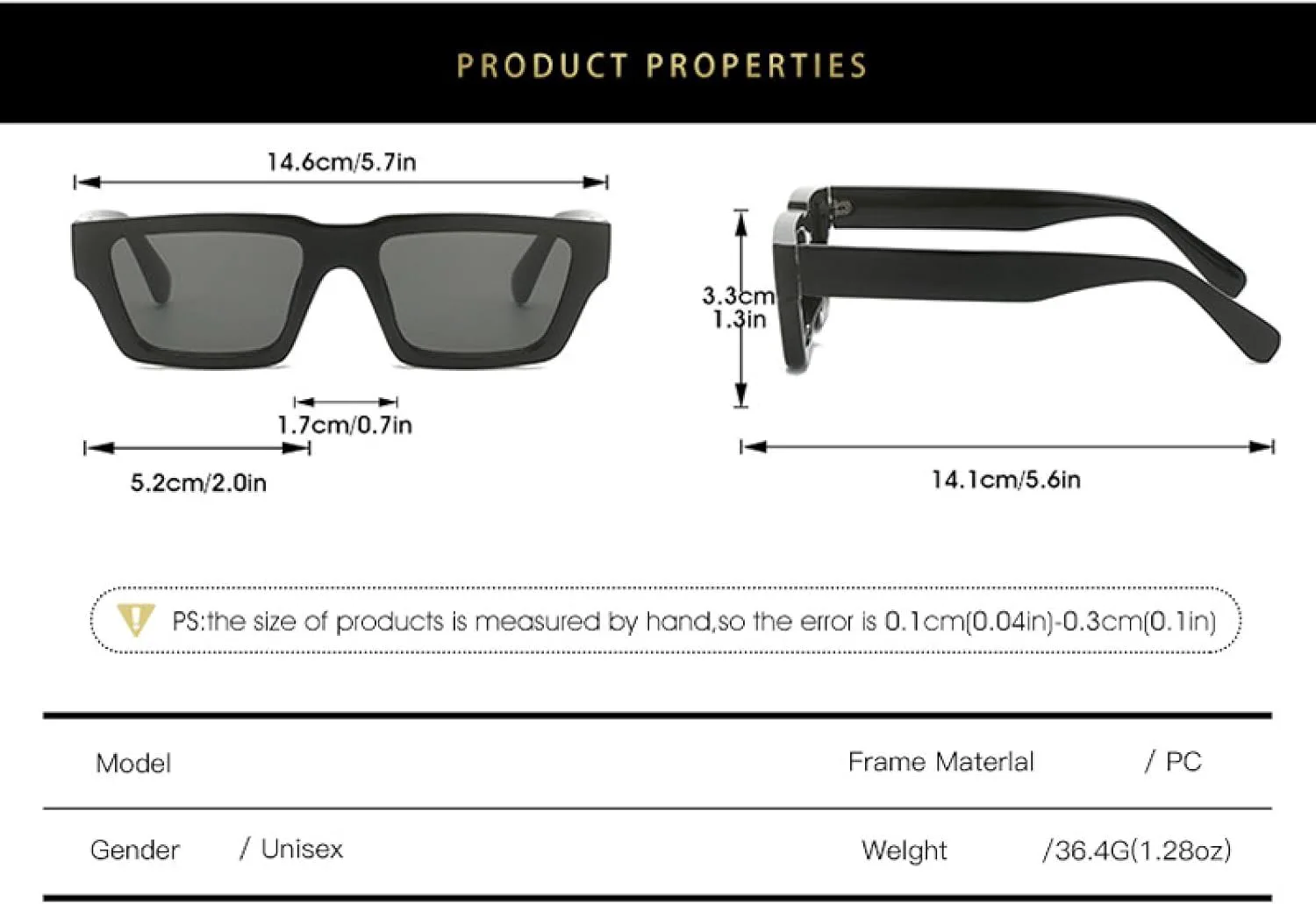 

Модные солнцезащитные очки для женщин и мужчин, роскошные очки в маленькой оправе, для активного отдыха и вождения, защита от УФ-излучения UV400 TKKTLLT, Black Gray