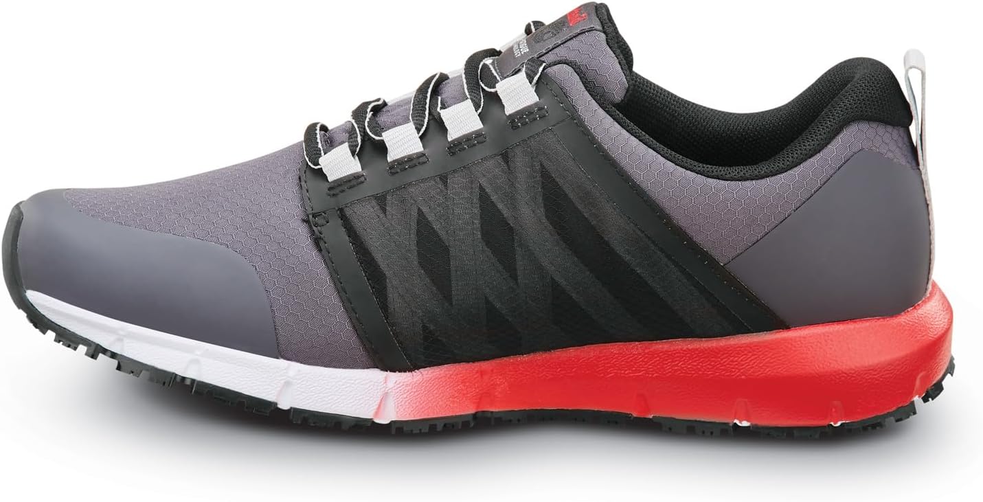 Timberland PRO Radius, мужские, с мягким мыском, EH, противоскользящая подошва MaxTrax, спортивные рабочие ботинки, Asphalt/True Red — фото 3
