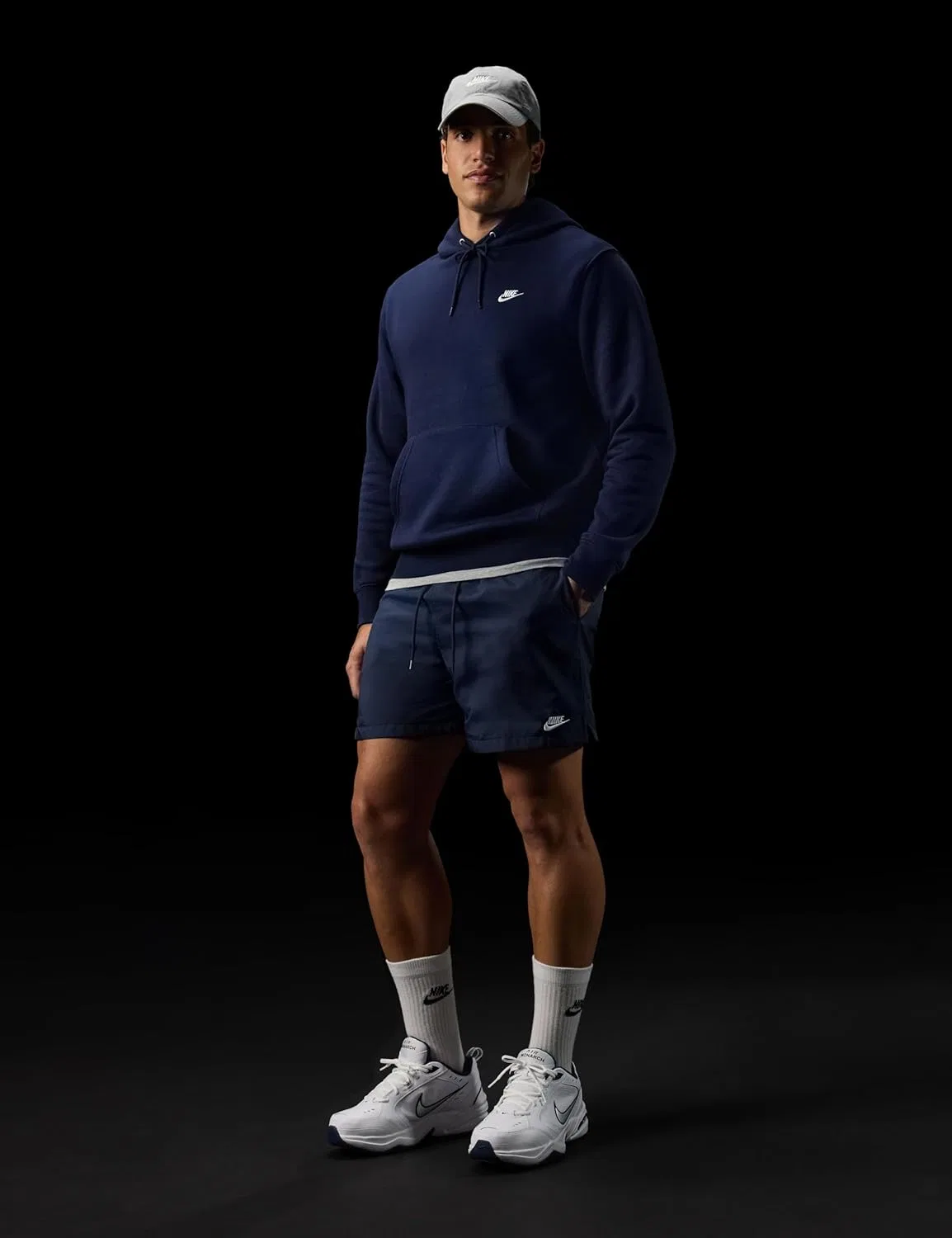 Кроссовки для тренировок Nike Air Monarch IV, белый/серебристый/тёмно-синий — фото 3