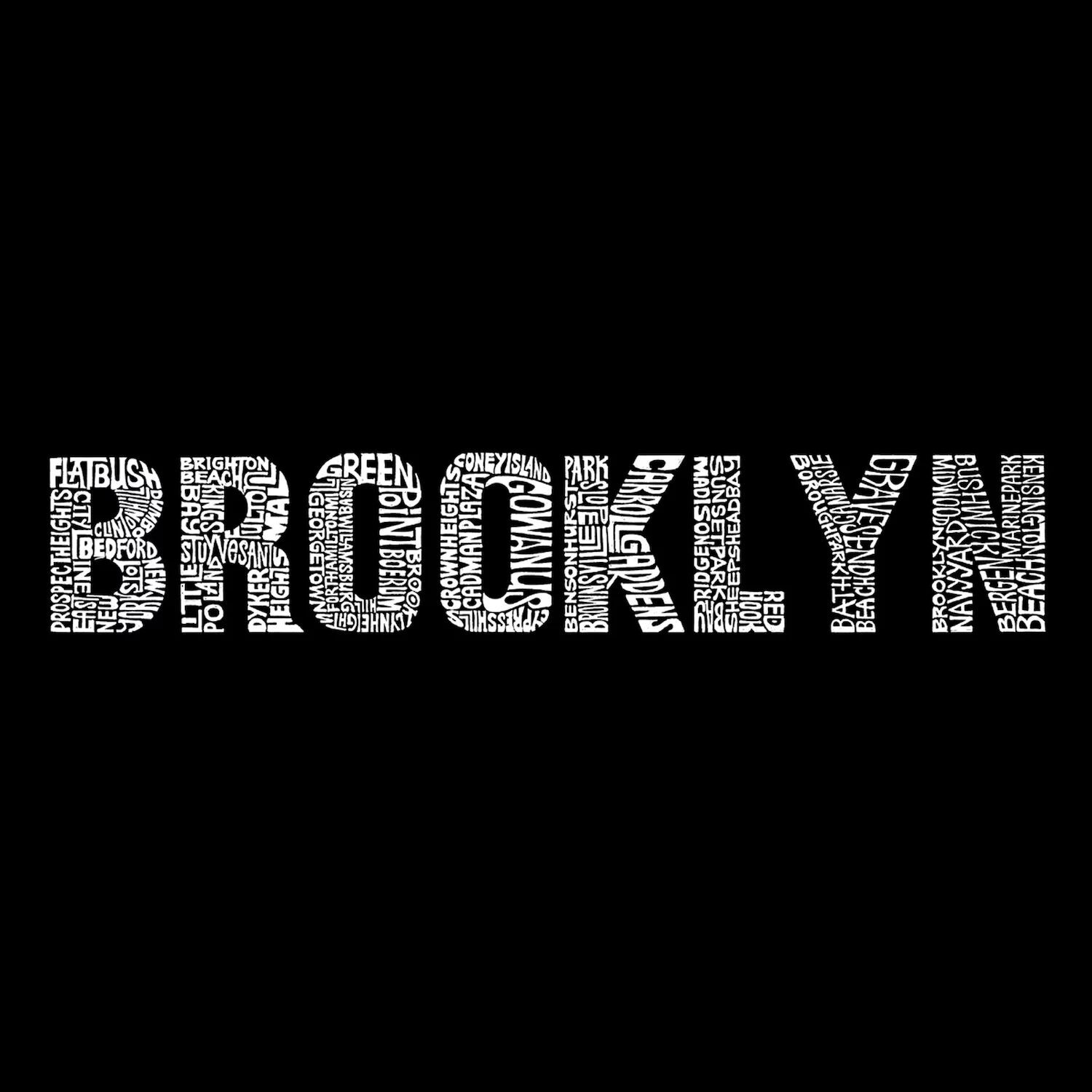 

BROOKLYN NEIGHBORHOODS — мужская бейсбольная футболка реглан с рисунком Word Art LA Pop Art