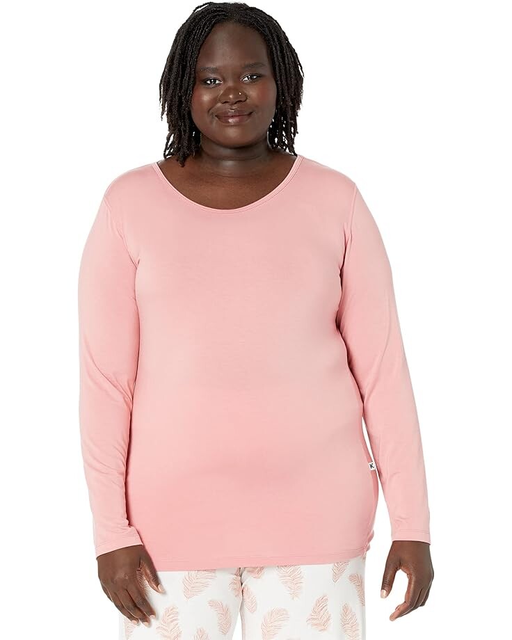 

Пижамный комплект Kickee Pants Long Sleeve Loosey Goosey Tee & Pants PJ Set, цвет Natural Feathers