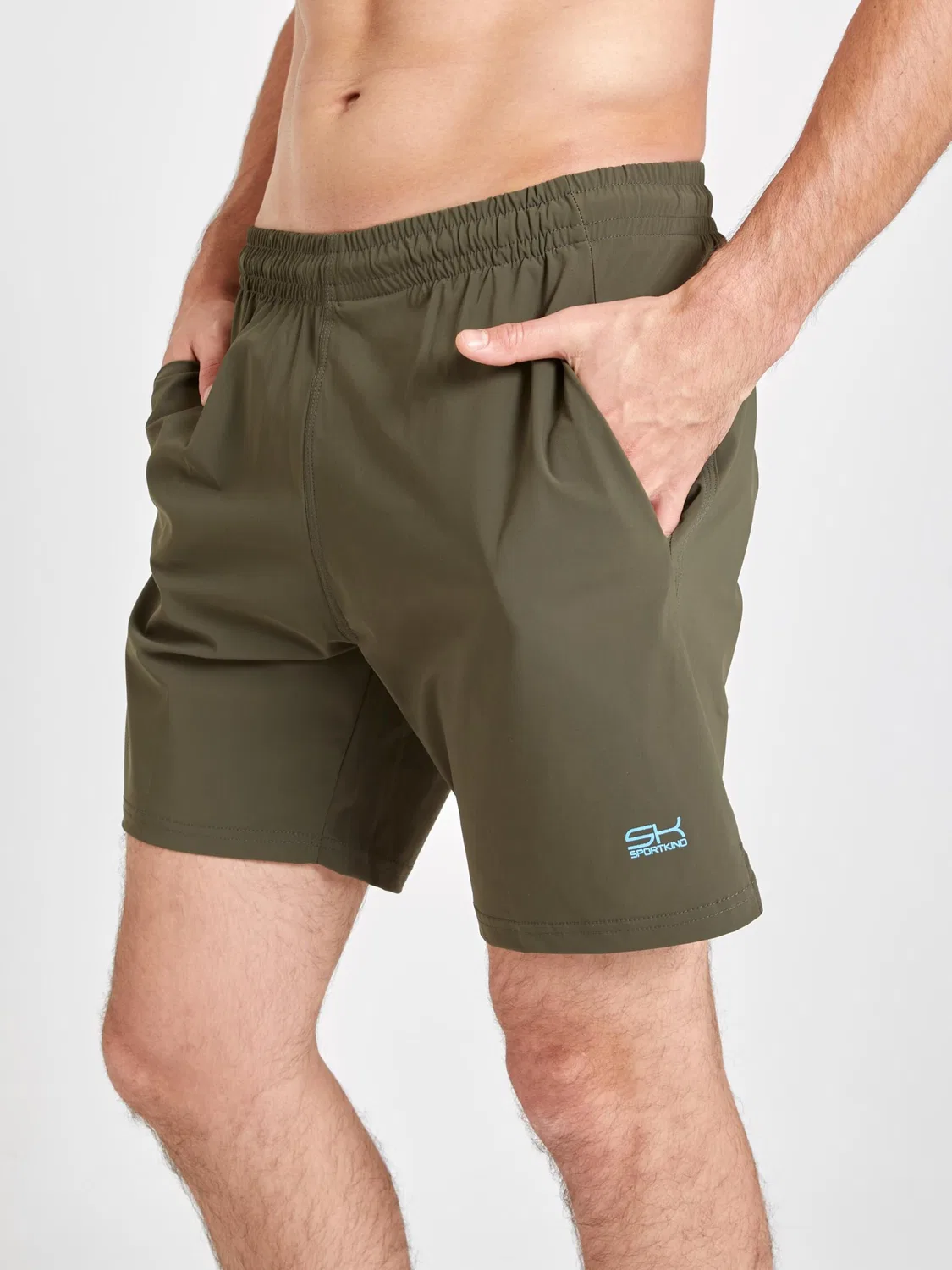 Спортивные шорты Sportkind Regular Workout Pants Shorts regular цвета хаки — фото 3