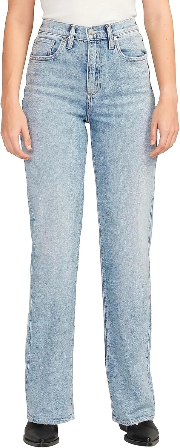 

Silver Jeans Co. Женские джинсы высокой посадки с прямым кроем