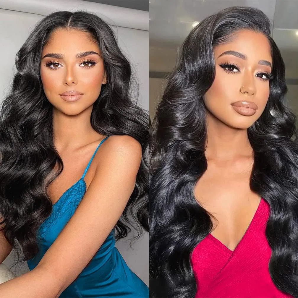 Парик из натуральных волос 13x4 Body Wave Lace Frontal Tnice, Natural Black Body Wave 13 X 4 Lace Front — фото 2