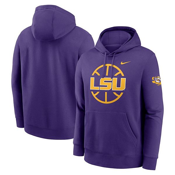 Мужской фиолетовый баскетбольный худи LSU Tigers Icon Club Fleece Nike — фото 2
