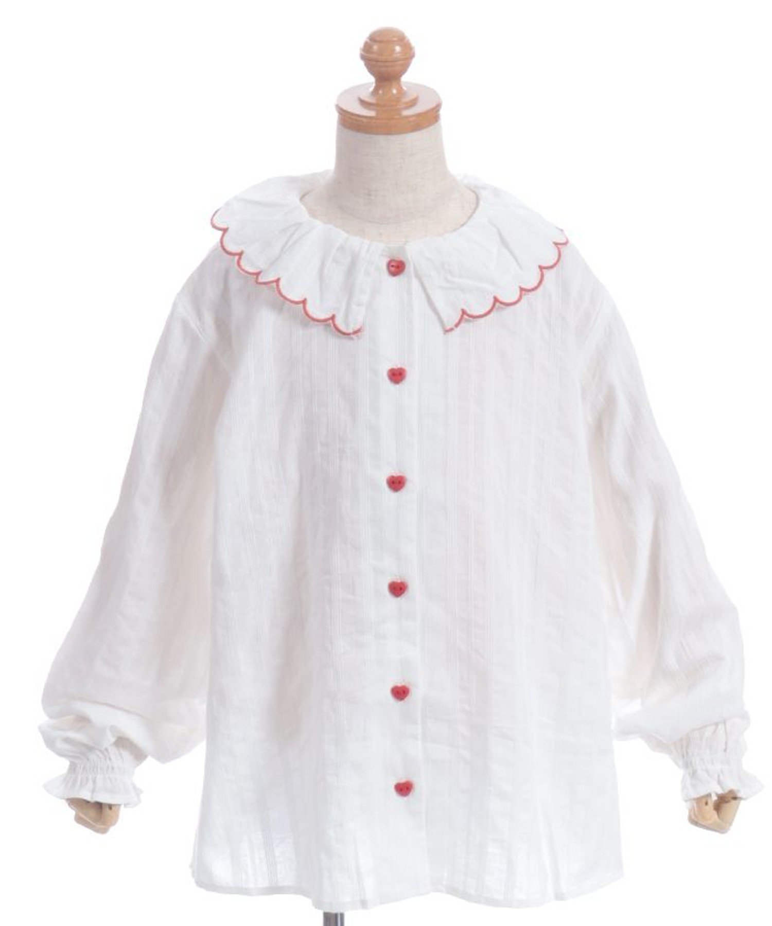 Блузка с воротником-стойкой Axes femme kids, White