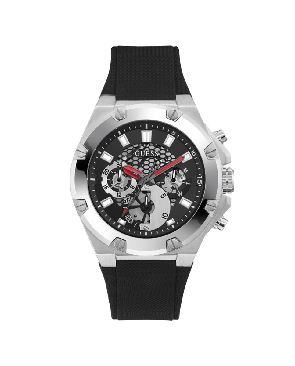 

Мужские часы Third gear GW0334G1 с силиконовым ремешком и черным ремешком Guess, черный
