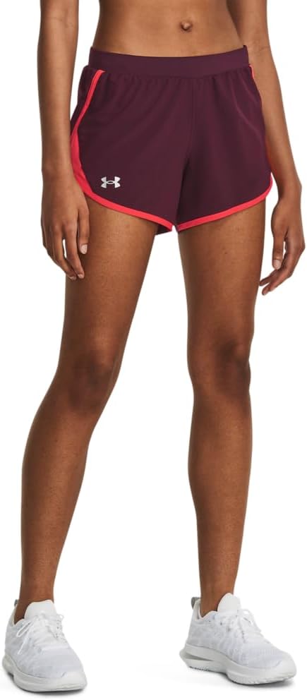 

Женские беговые шорты Under Armour Fly by 2.0, (601) Dark Maroon/Beta/Reflective