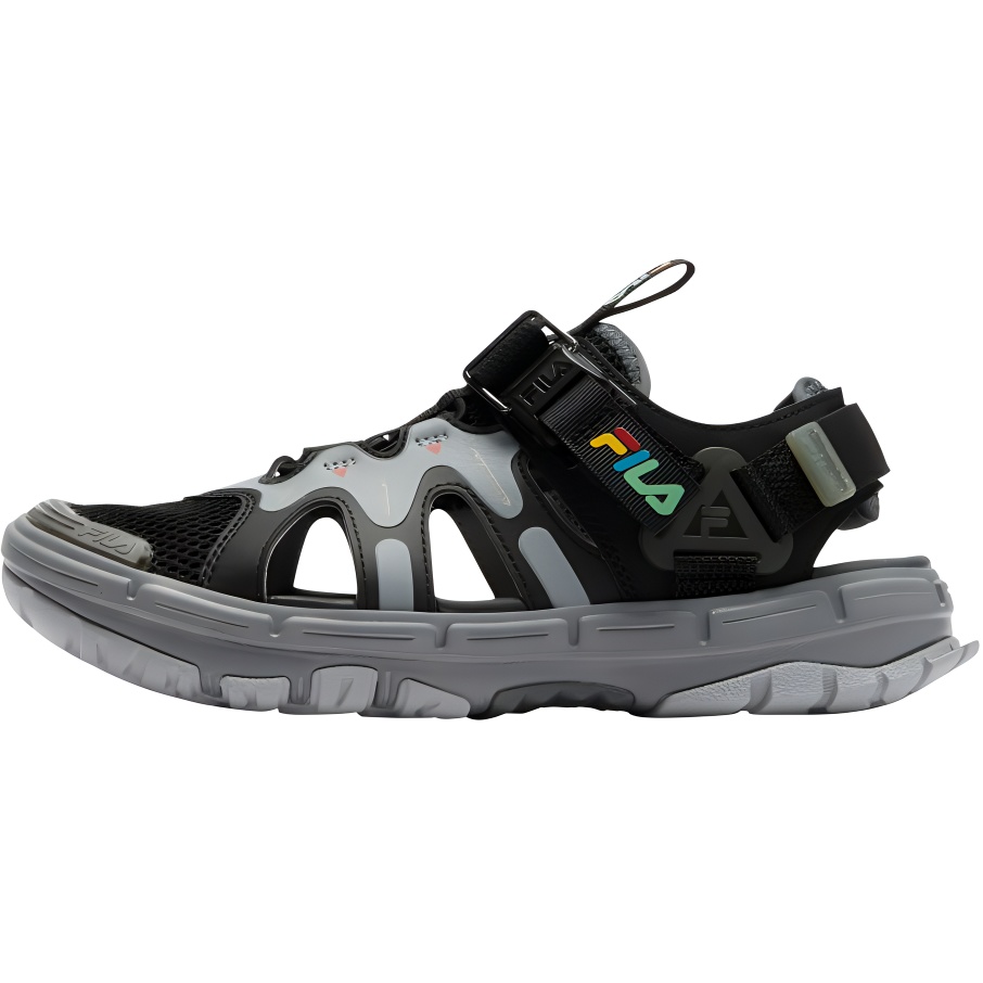 

Детские сандалии с низким верхом, износостойкие, легкие, амортизирующие, нескользящие FILA KIDS, черный/серый