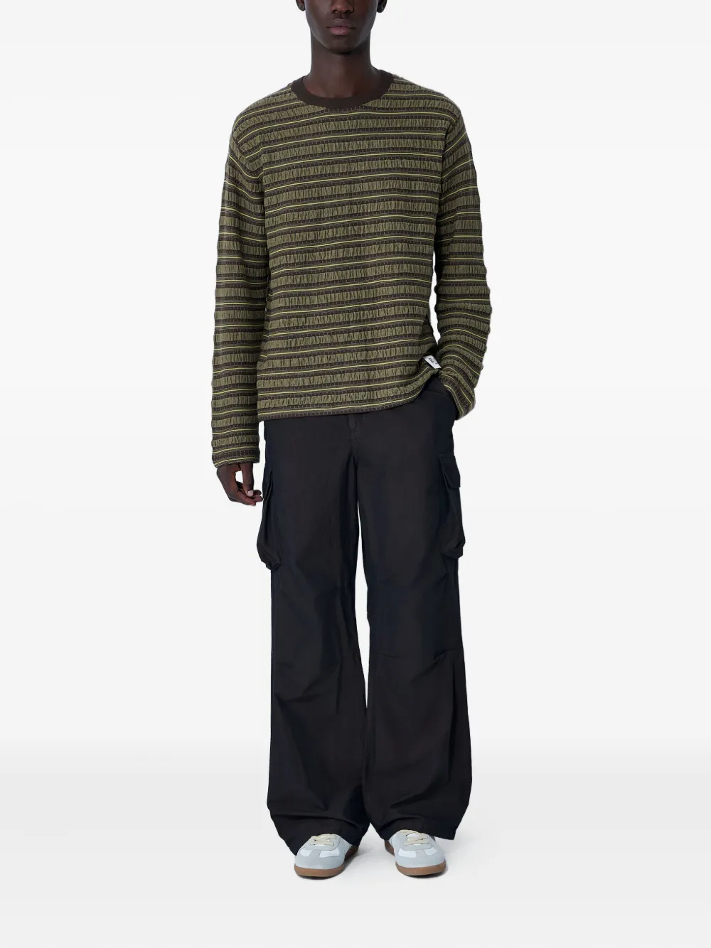 

Полосатая футболка с длинными рукавами Brain Dead, зеленый