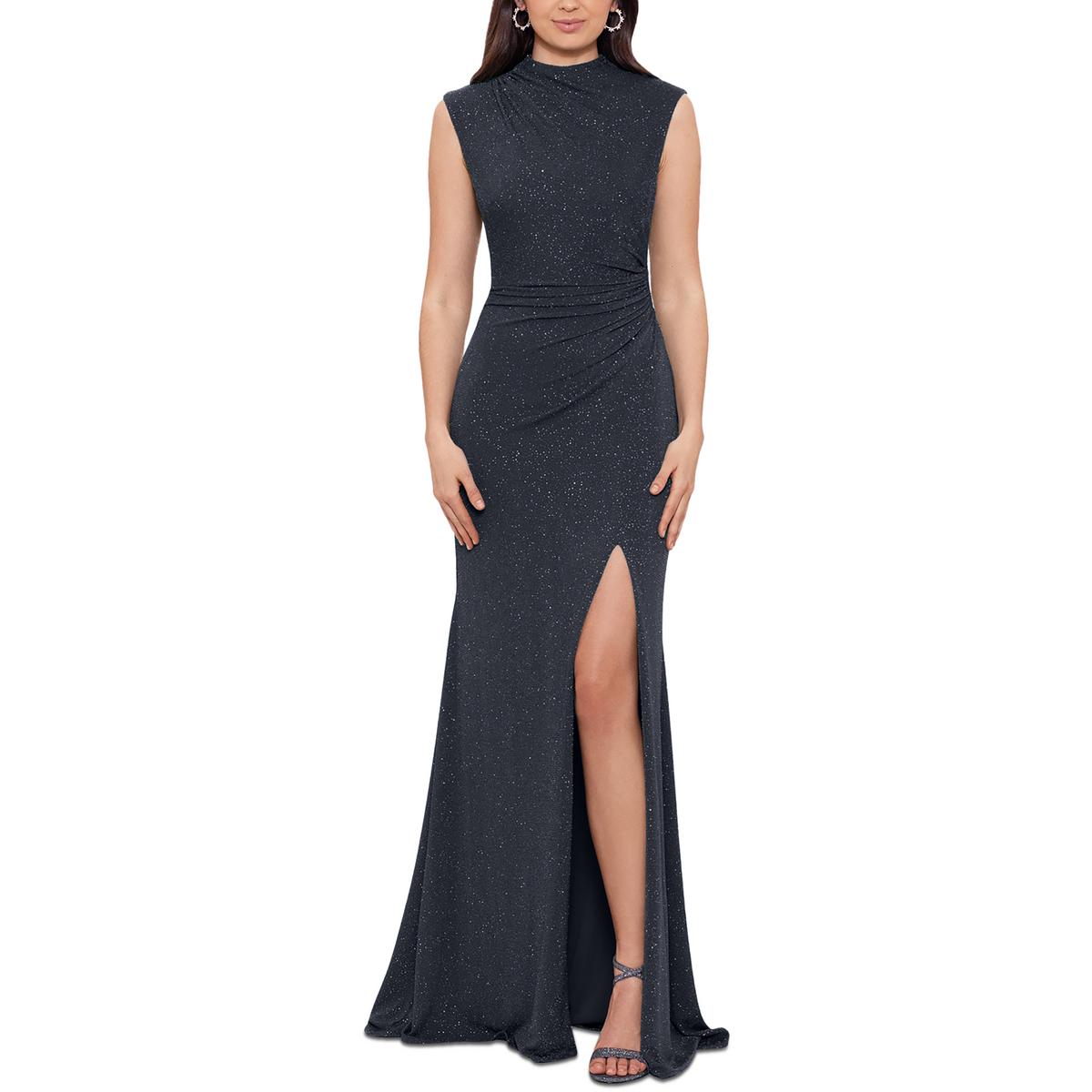 

Женское вечернее платье макси цвета металлик Betsy & Adam