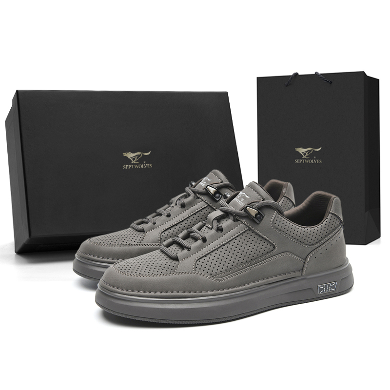 

Низкие мужские кроссовки для скейтбординга, темно-серые SEPTWOLVES, Dark Gray (Standard Leather Shoe Size)