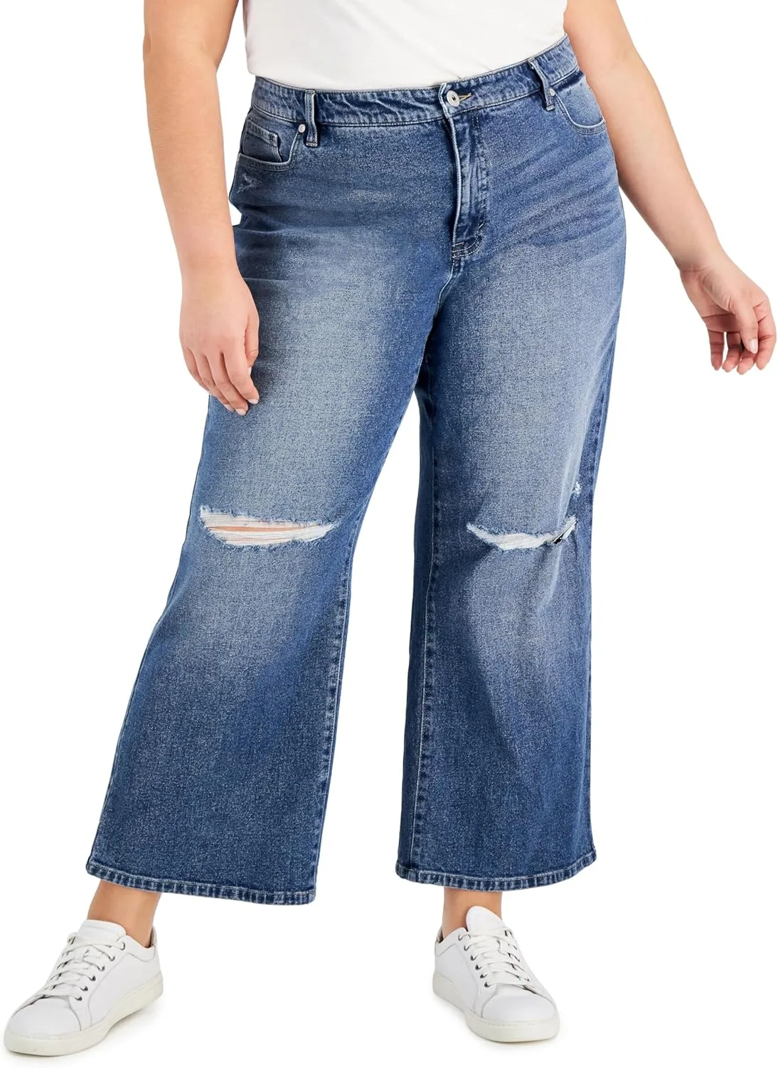 

Style & Co. Plus Size укороченные джинсы с широкими штанинами