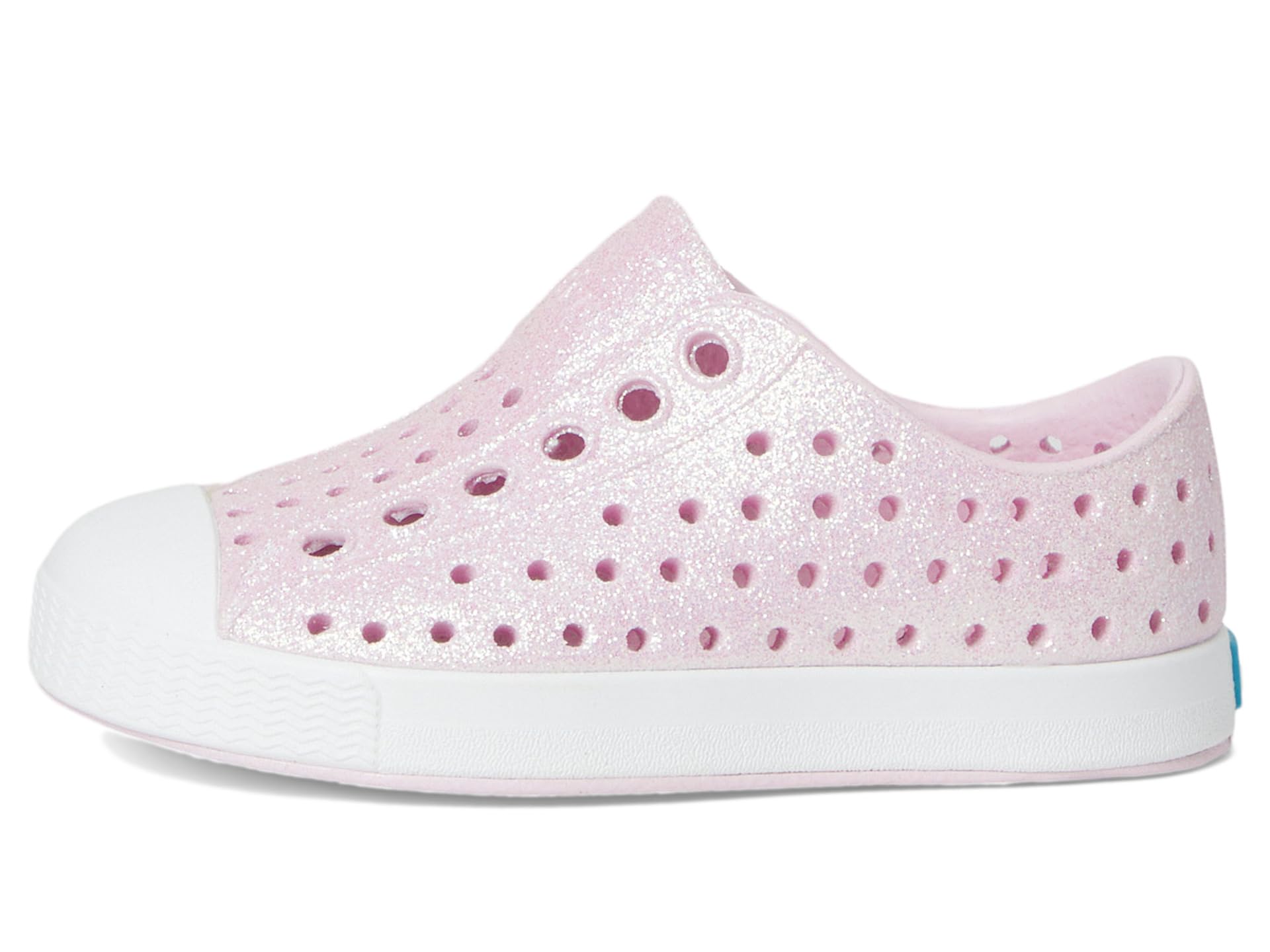 Кроссовки Native Shoes Kids Jefferson Bio-Bling, цвет Barely Pink Bling/Shell White — фото 4