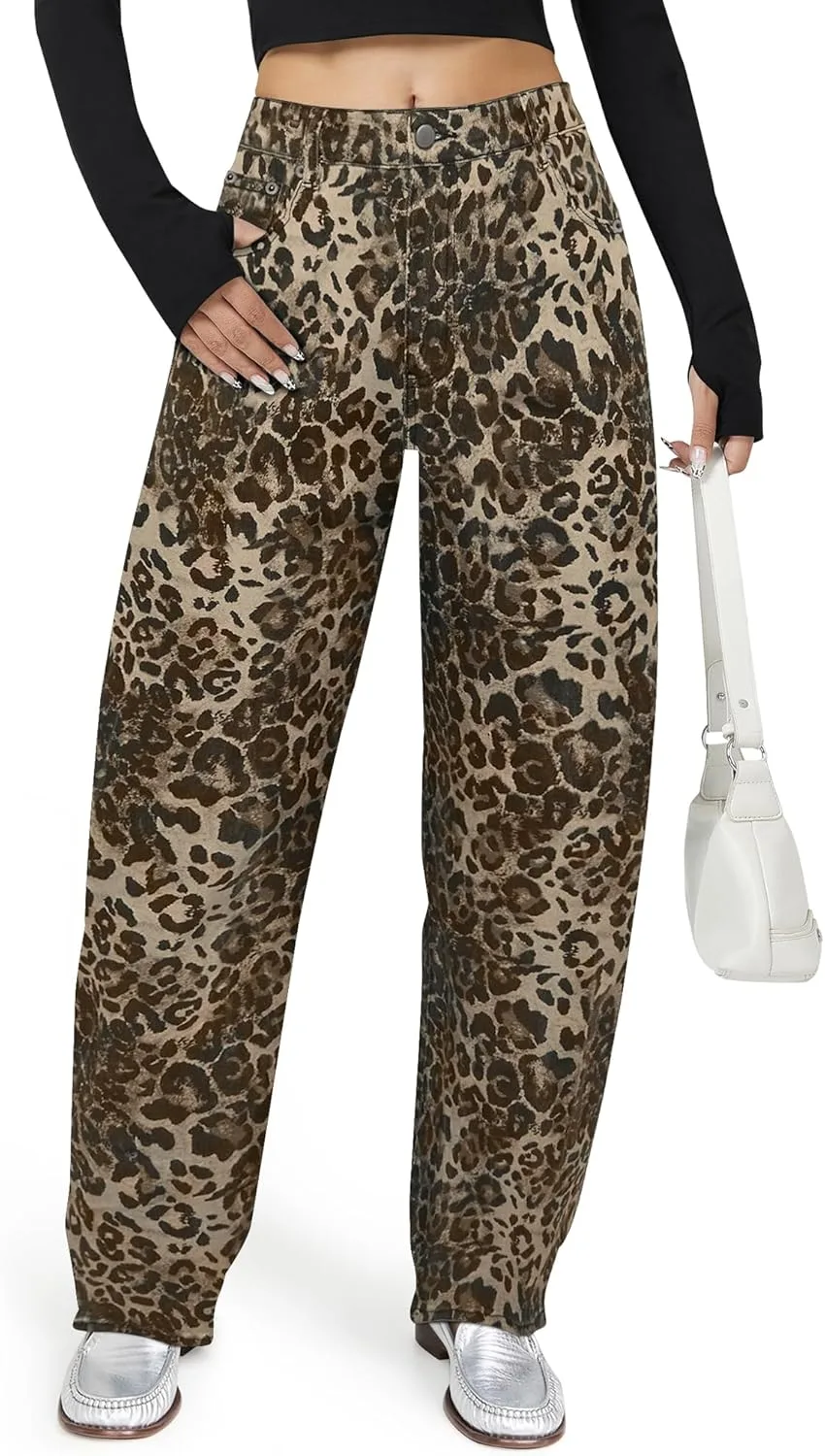 

AUWUKA Джинсы для женщин, высокие, широкие прямые, бойфренды, микроэластичные