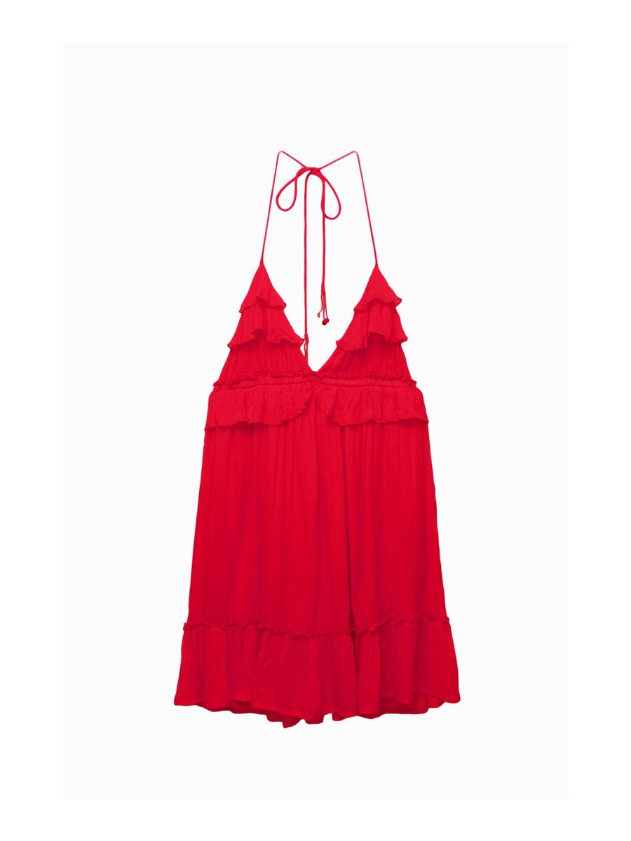 

Летнее платье Pull&Bear, ярко-красный