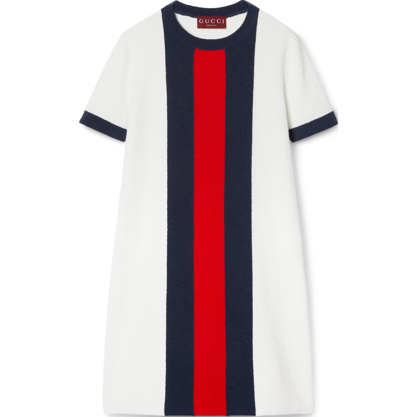 

GUCCI Женское платье Lido Collection SS24 с короткими рукавами цвета слоновой кости