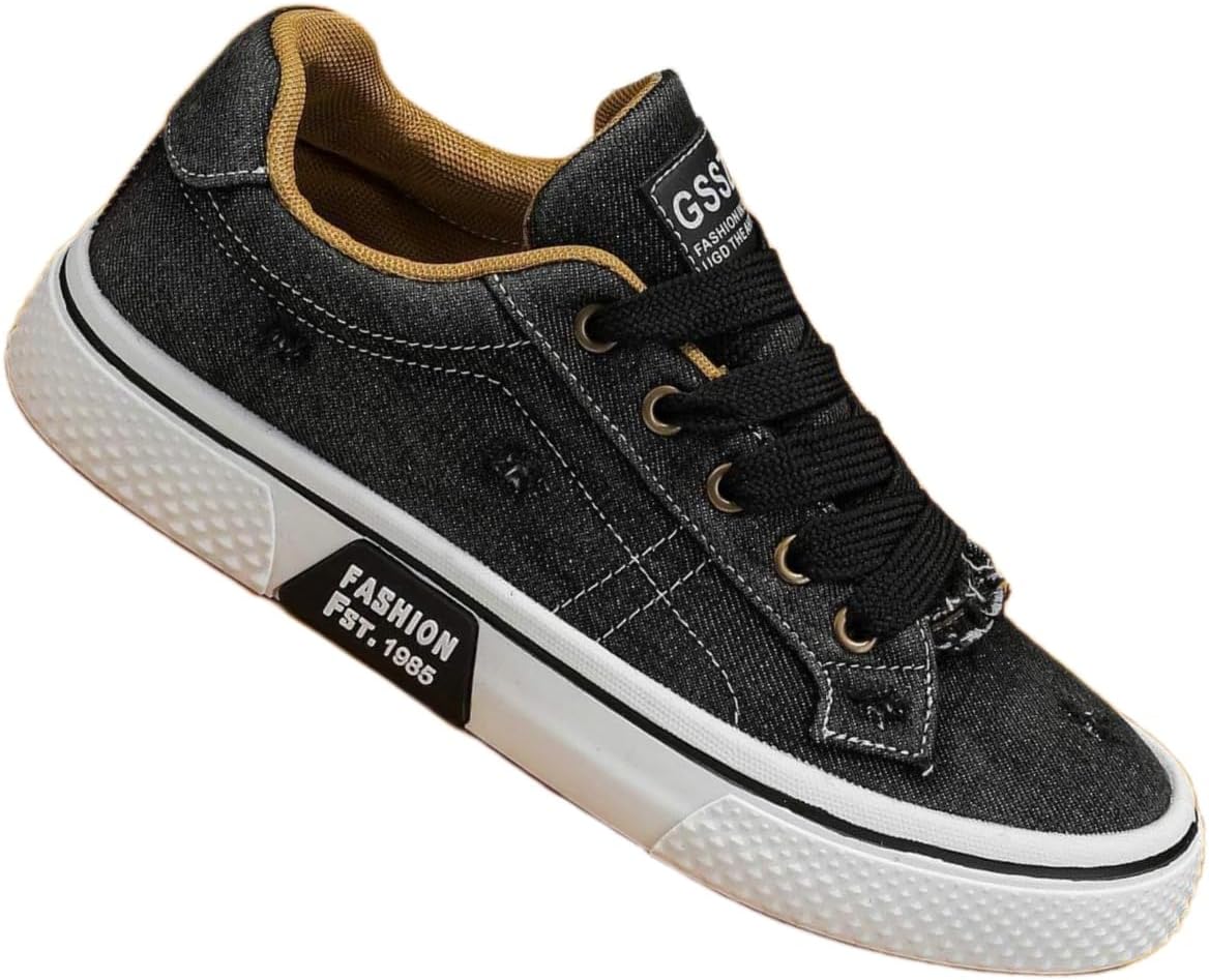 

Мужские повседневные кроссовки большого размера из ткани - дышащие, с мягкой подошвой, противоскользящие и прочные, модные, для спорта, активного отдыха и повседневного использования Fmshi, черный