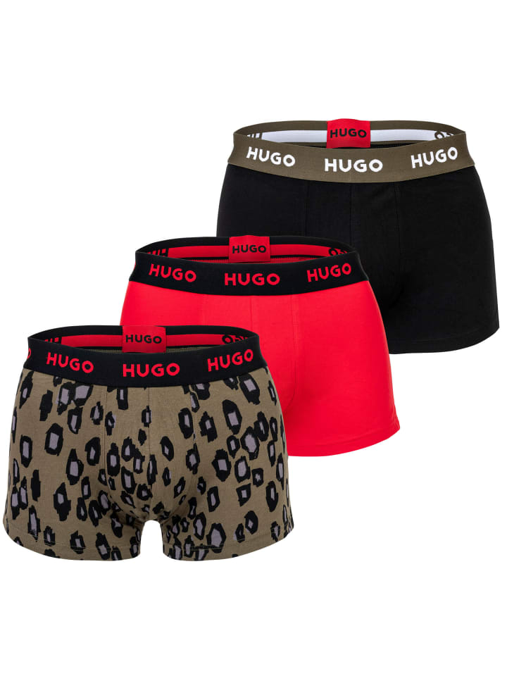 

Боксеры HUGO short 3er Pack, цвет schwarz/rot/oliv