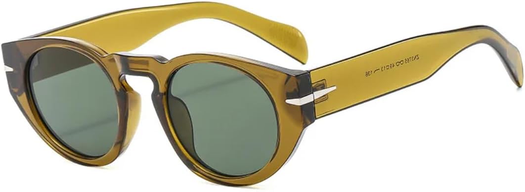 

Винтажные солнцезащитные очки «кошачий глаз» неправильной формы для женщин и мужчин, роскошные очки в стиле панк с защитой от УФ-излучения UV400 HHZZYVY, Olive Green G15