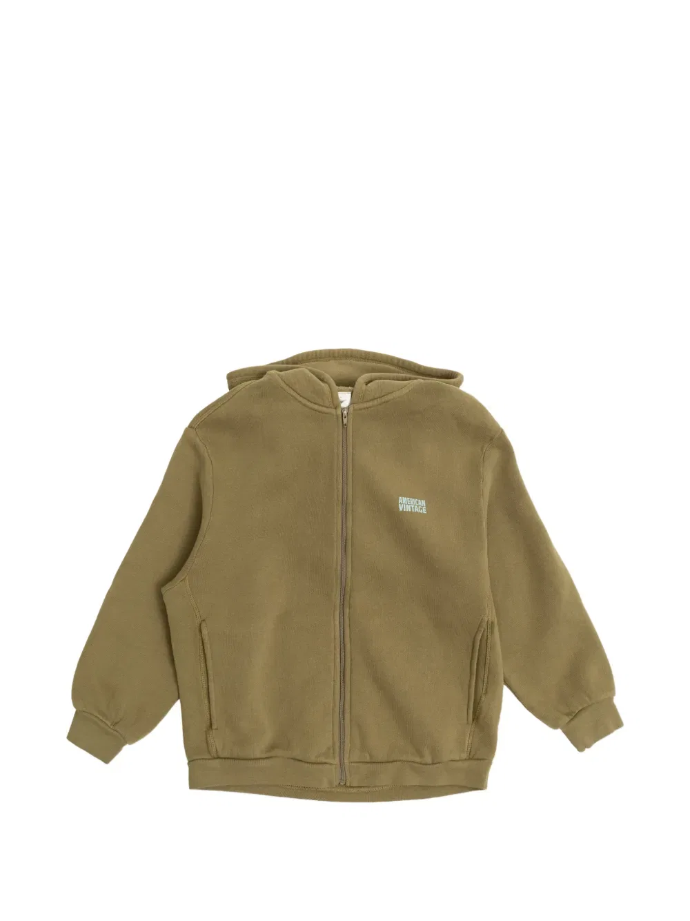 Толстовка с капюшоном Izubird на молнии American Vintage Kids, зеленый