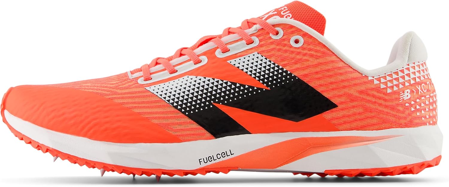 Кроссовки New Balance Unisex Adult FuelCell Xc7 V5 для кросс-тренинга, белый/черный/красный — фото 2
