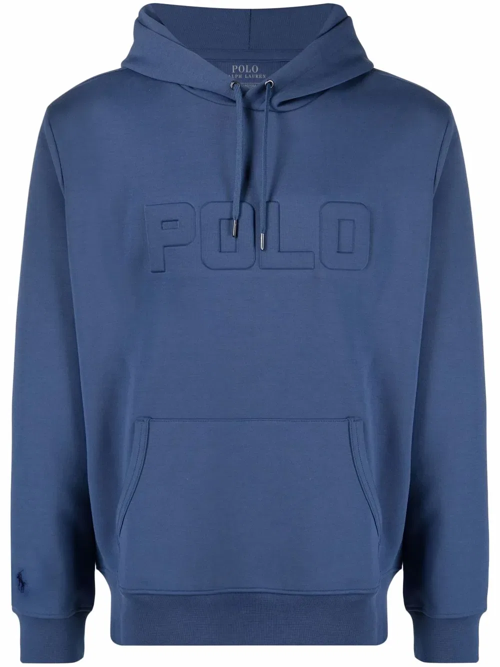 Толстовка с капюшоном и завязками, украшенная тисненым логотипом Polo Ralph Lauren, синий