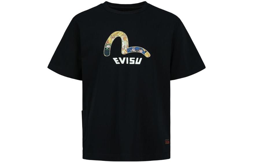 

Футболка мужская черная Evisu, черный