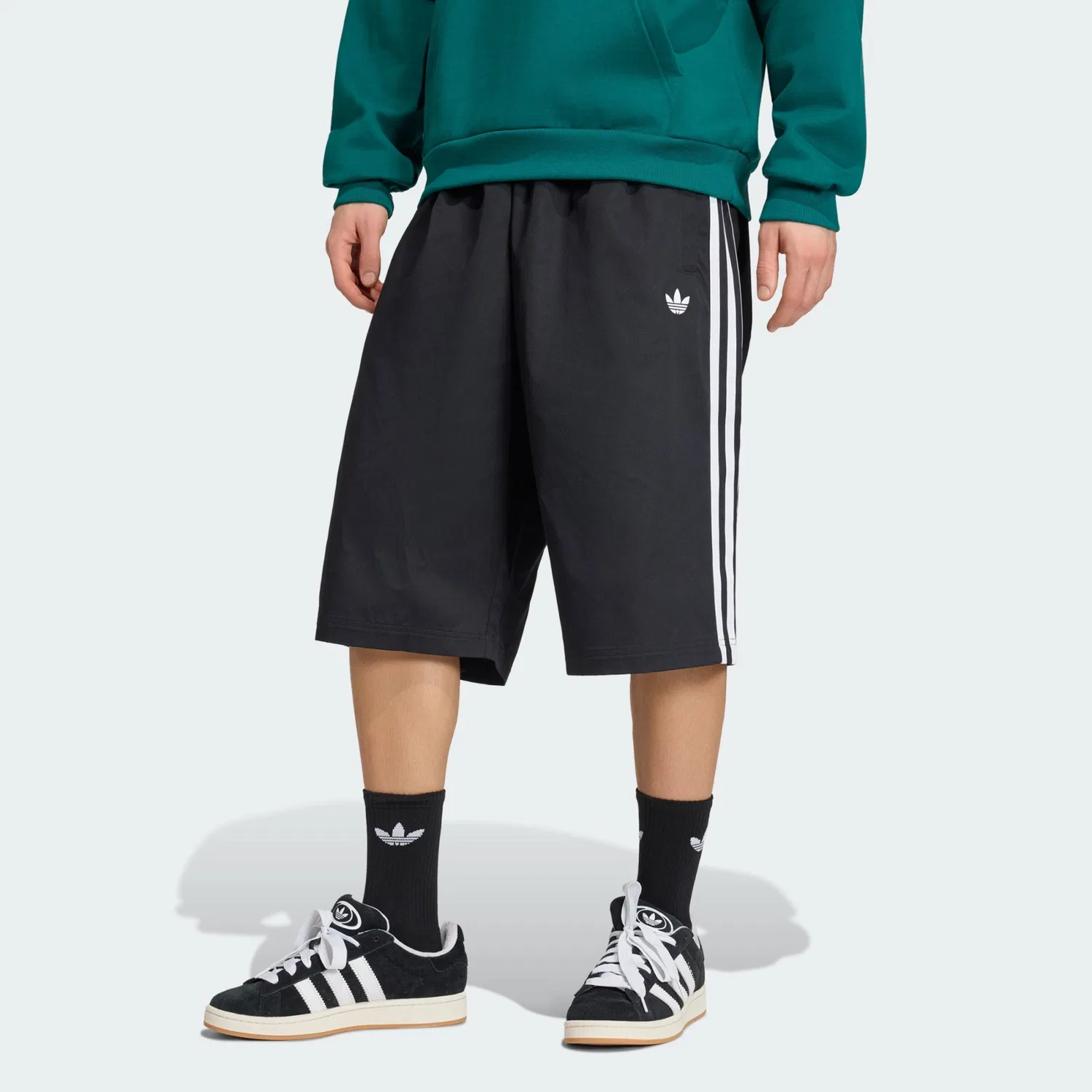 Шорты-мешки Adidas Originals Baggy Pants Adicolor черного цвета — фото 2