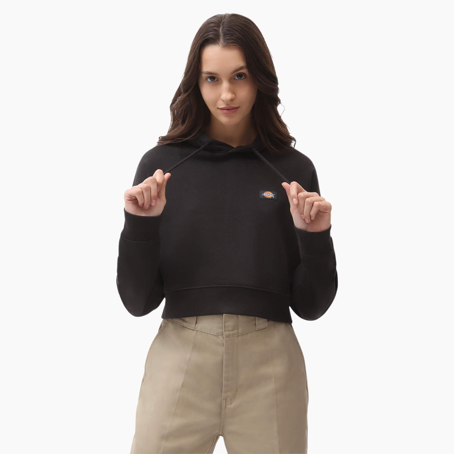 

Укороченная толстовка с капюшоном Dickies Women's Oakport, черный
