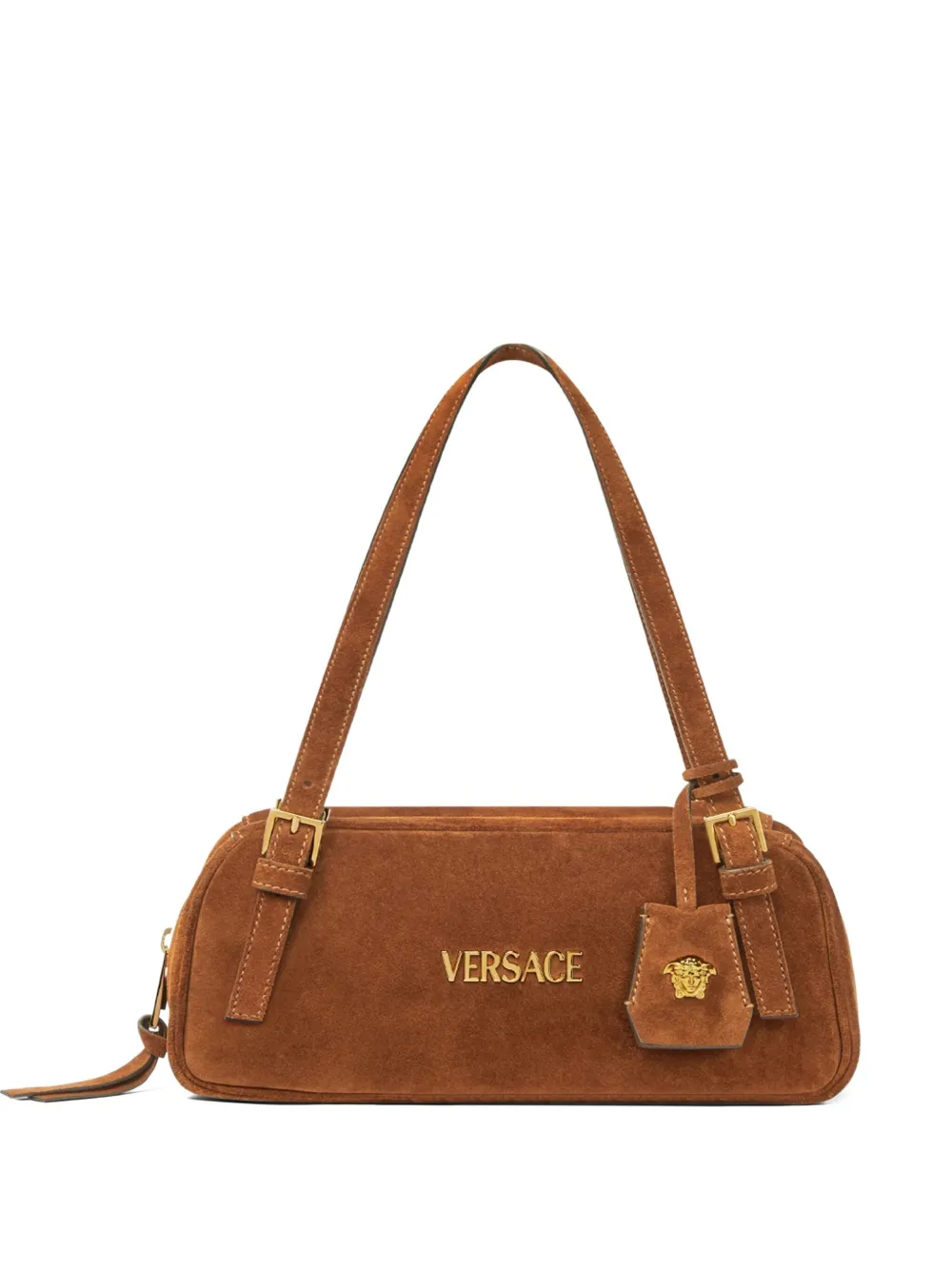 

Сумка через плечо Versace Tag Suede, коричневый