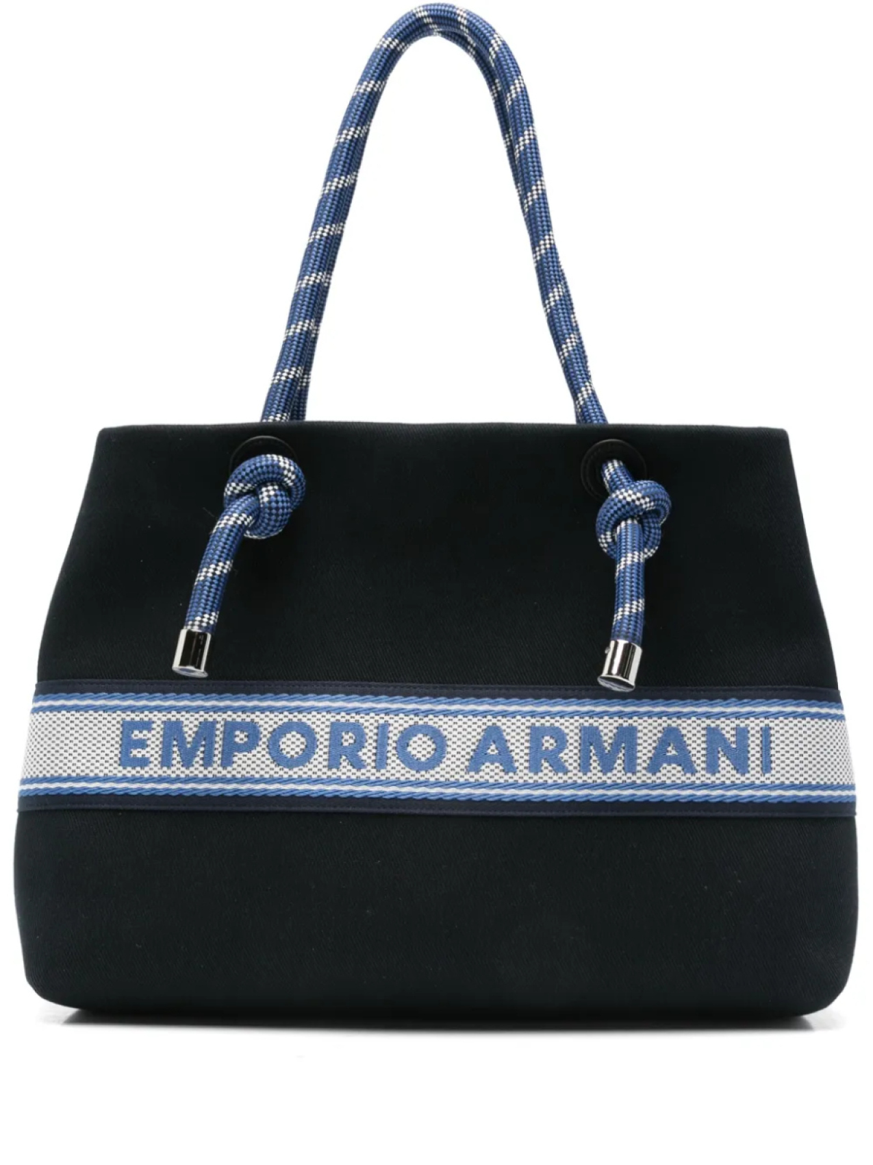 

Emporio Armani сумка-тоут с вышитым логотипом, синий