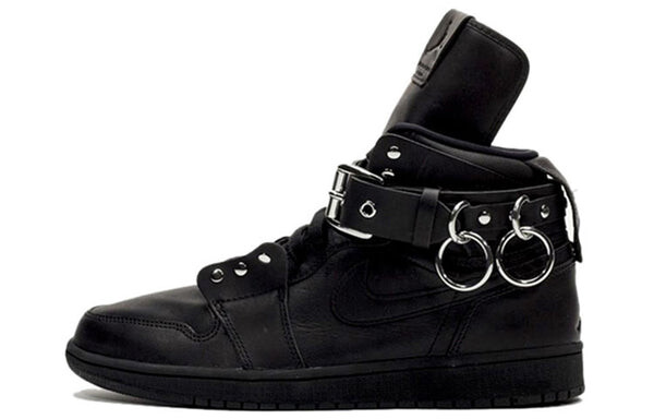 Кроссовки с 1 ремешком в стиле ретро x comme des garcons Air Jordan, черный — фото 2