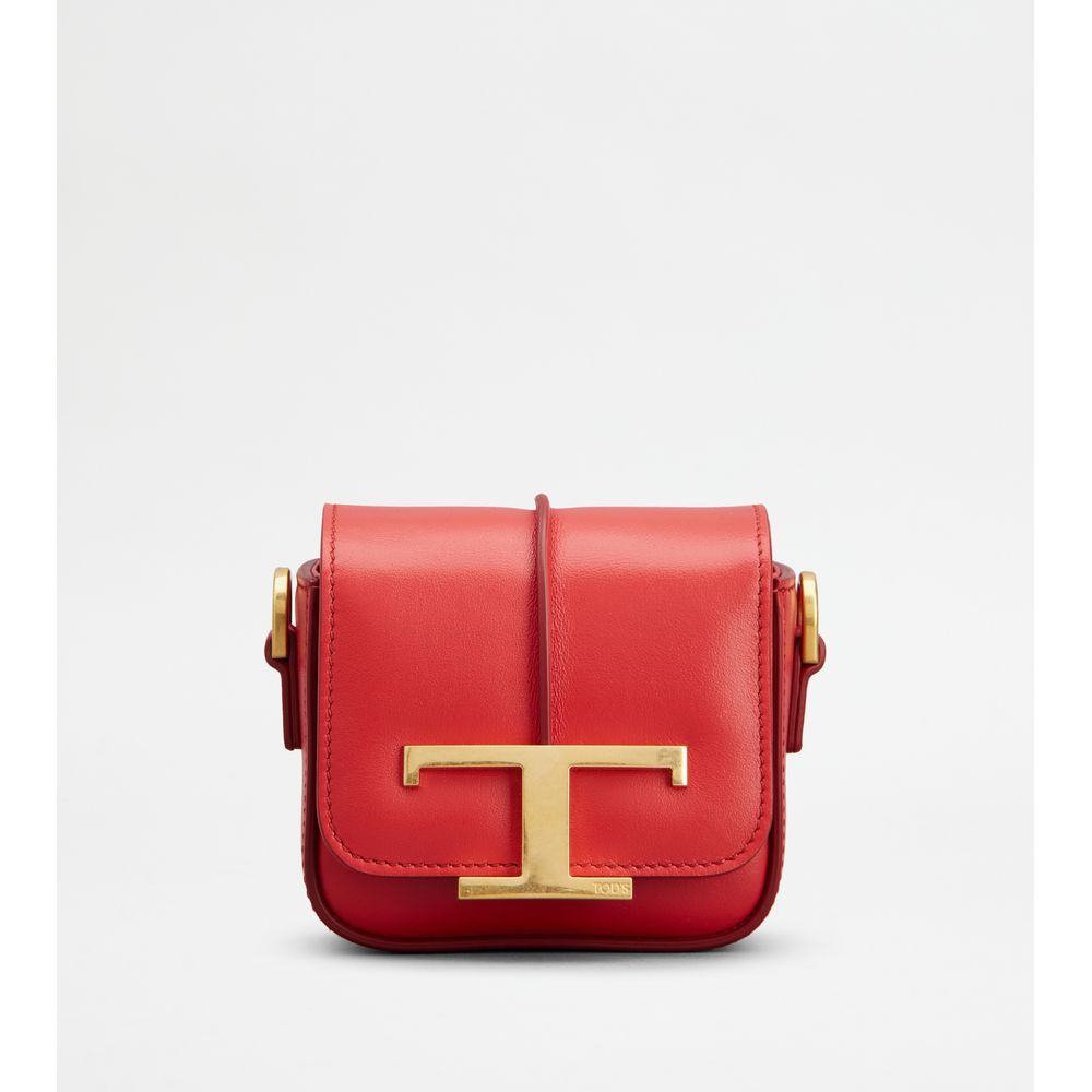 

Сумка через плечо T Timeless из кожи с цепочным ремешком TOD's, красный