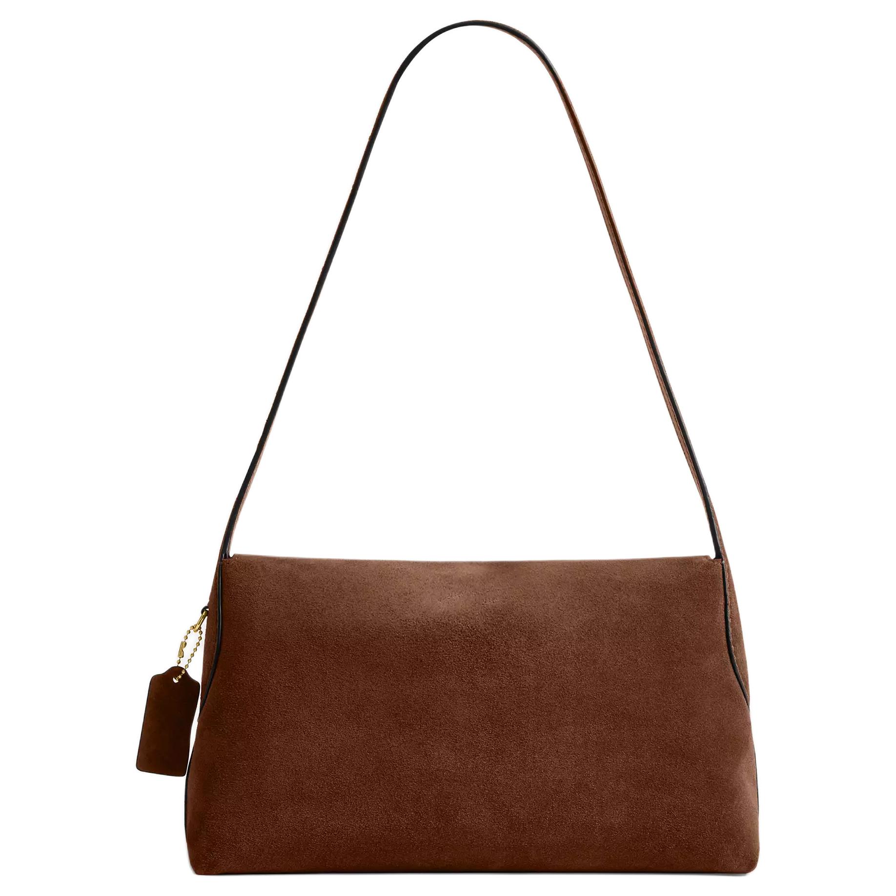 

COACH Челси кожаная плечевая сумка большая женская теплый коричневый