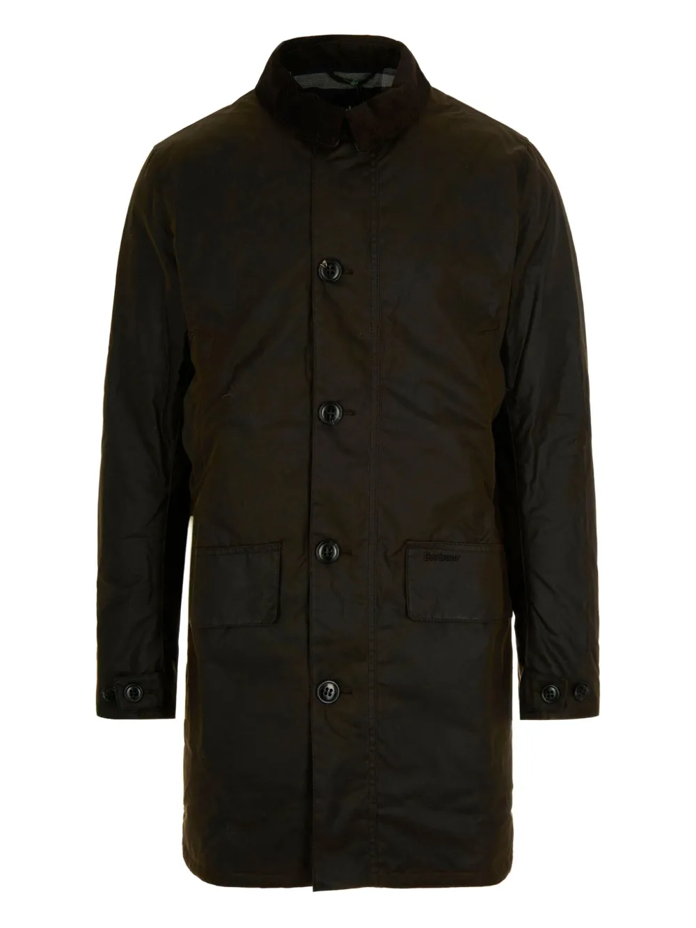 

Хлопковое пальто на пуговицах Barbour, коричневый