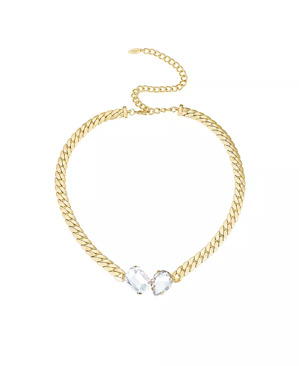 

Ожерелье со стеклянными камнями, покрытое 18-каратным золотом Ettika, gold