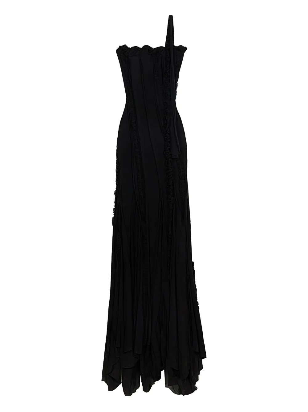

Вечернее платье с драпировкой BLUMARINE, черный