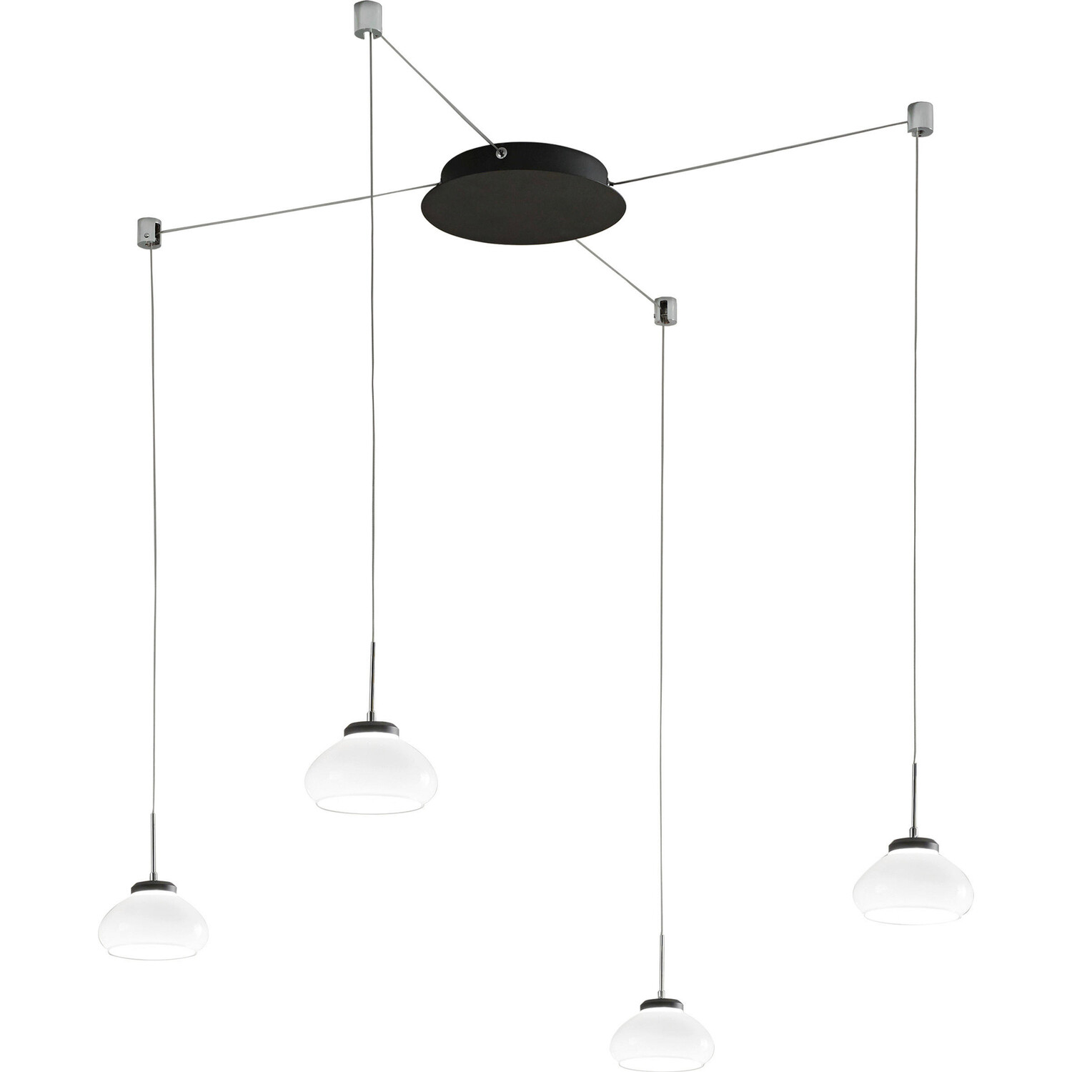 

Светодиодная подвесная лампа Fabas Luce, 350x65 см, черно-белый