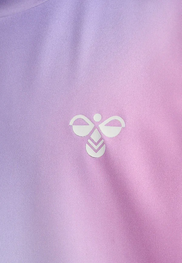 Футболка спортивная градиент Hummel, пастельная лаванда — фото 3