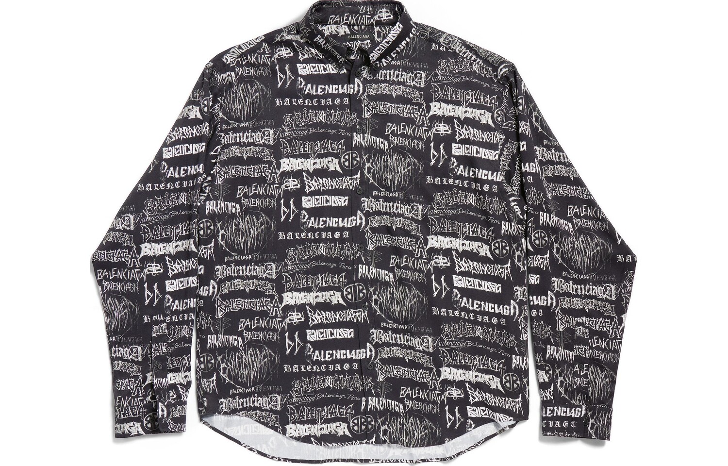 

Рубашка мужская Balenciaga Logo-print, черный / белый