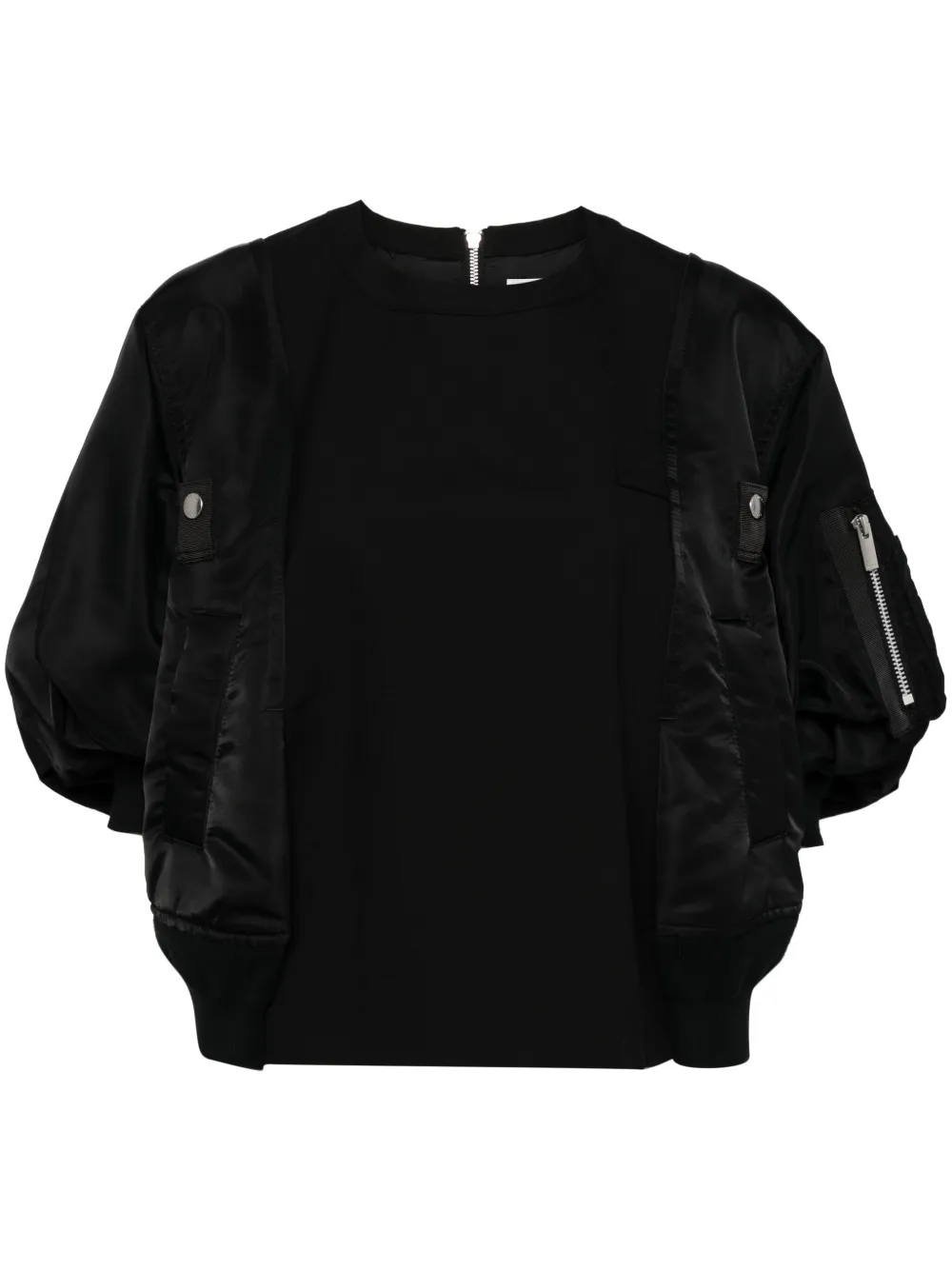 

Футболка с объемными рукавами SACAI, черный
