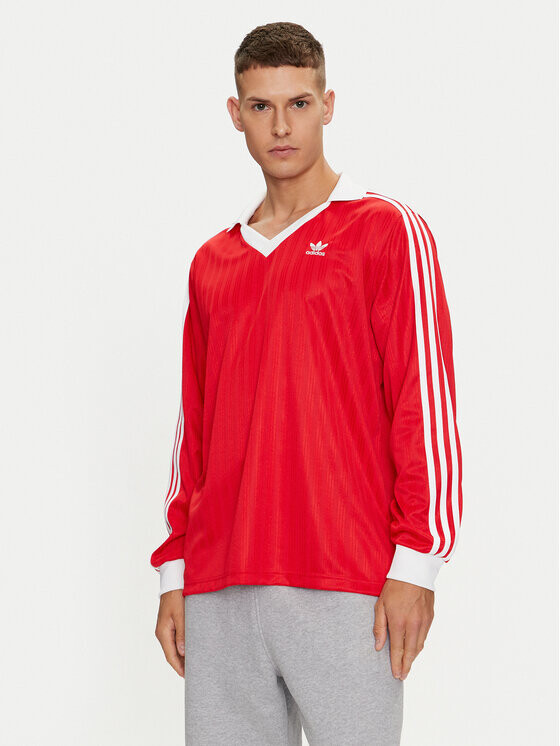 

Классический крой с длинным рукавом Adidas, красный