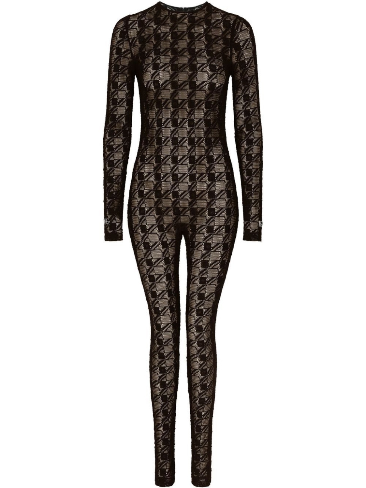 

Dolce & Gabbana semi-sheer lace jumpsuit, черный