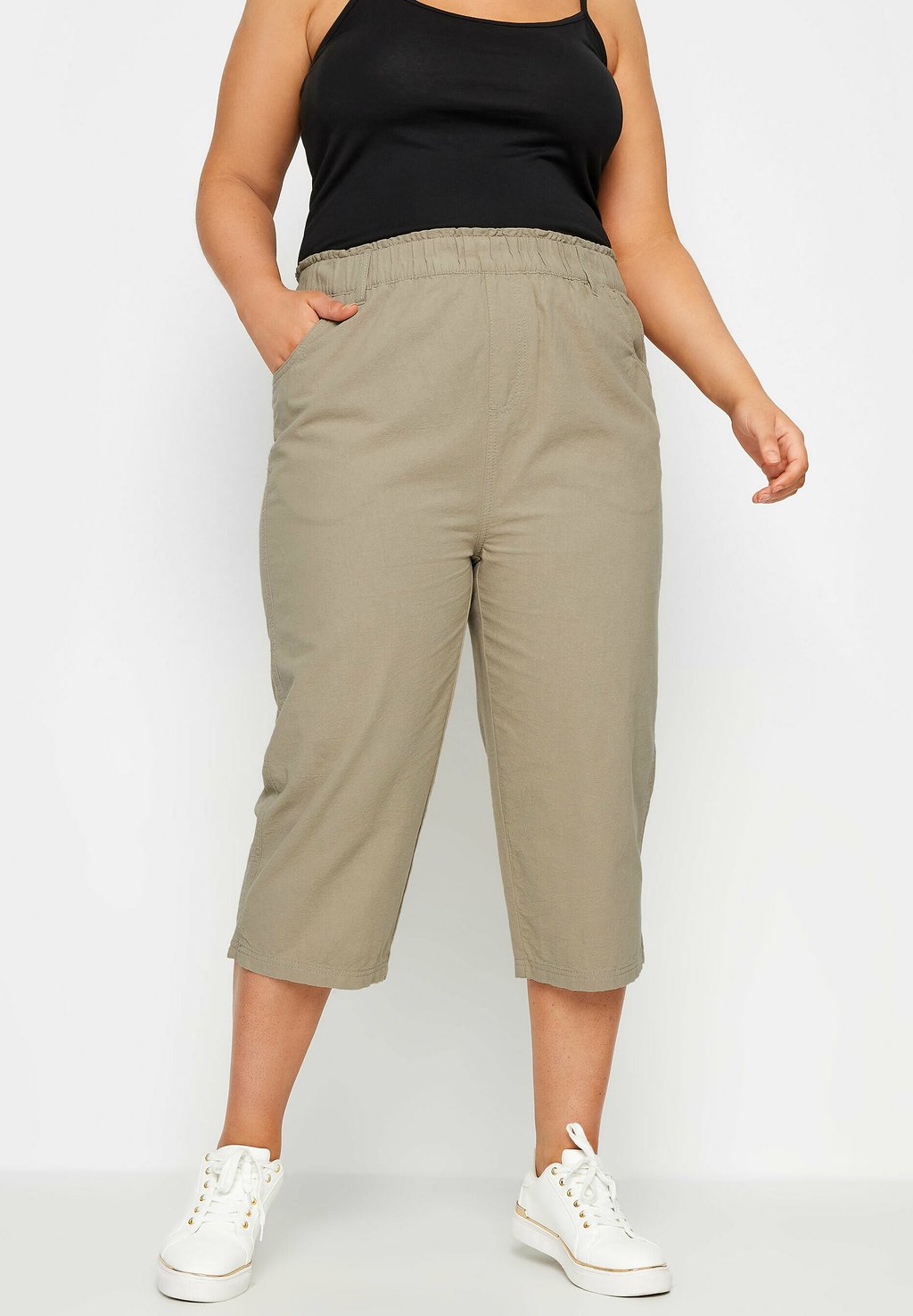 

Брюки CROPPED Yours Clothing, светло-коричневый