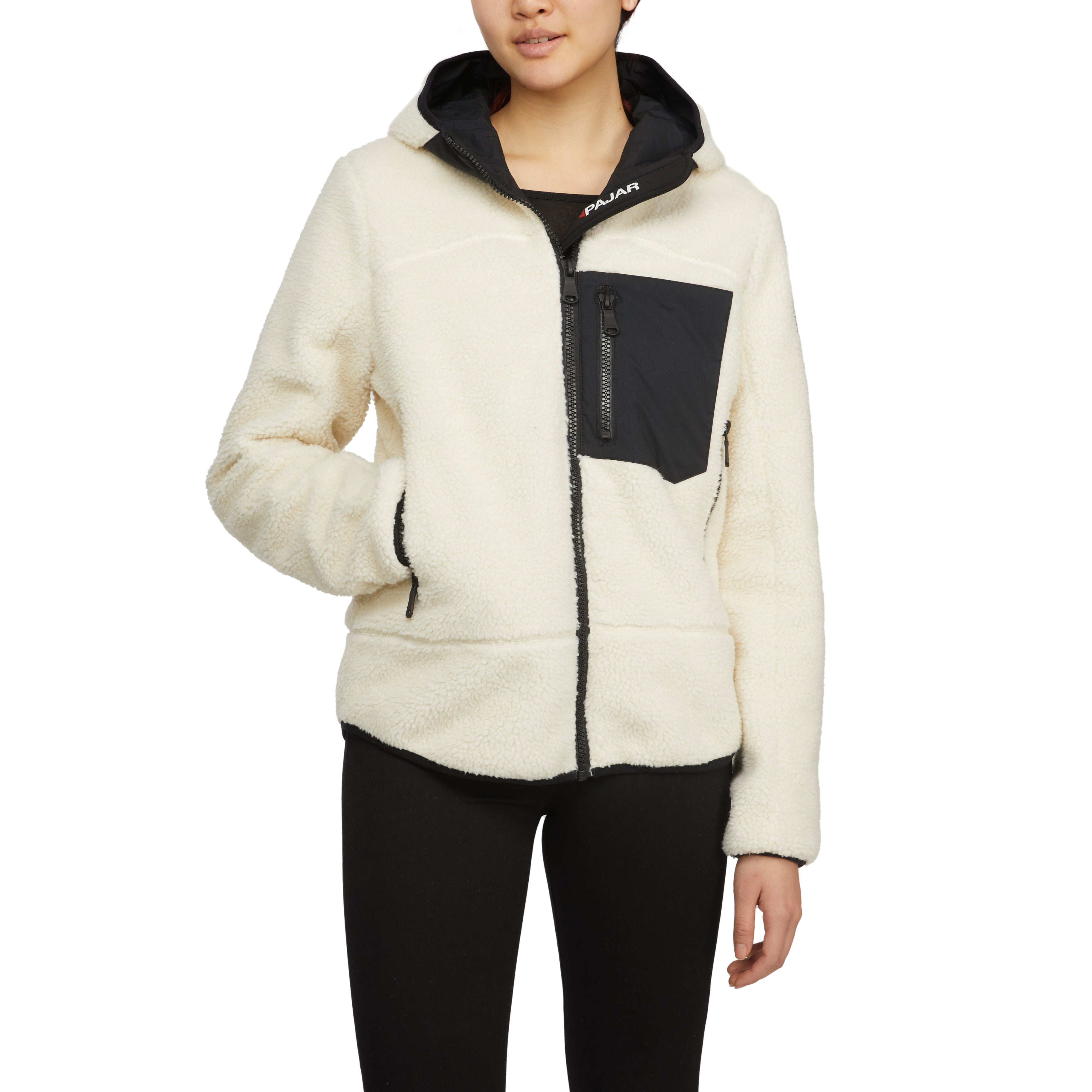 

Pajar Женская куртка Blakely Boyfriend Fit Sherpa с фиксированным капюшоном, цвет natural