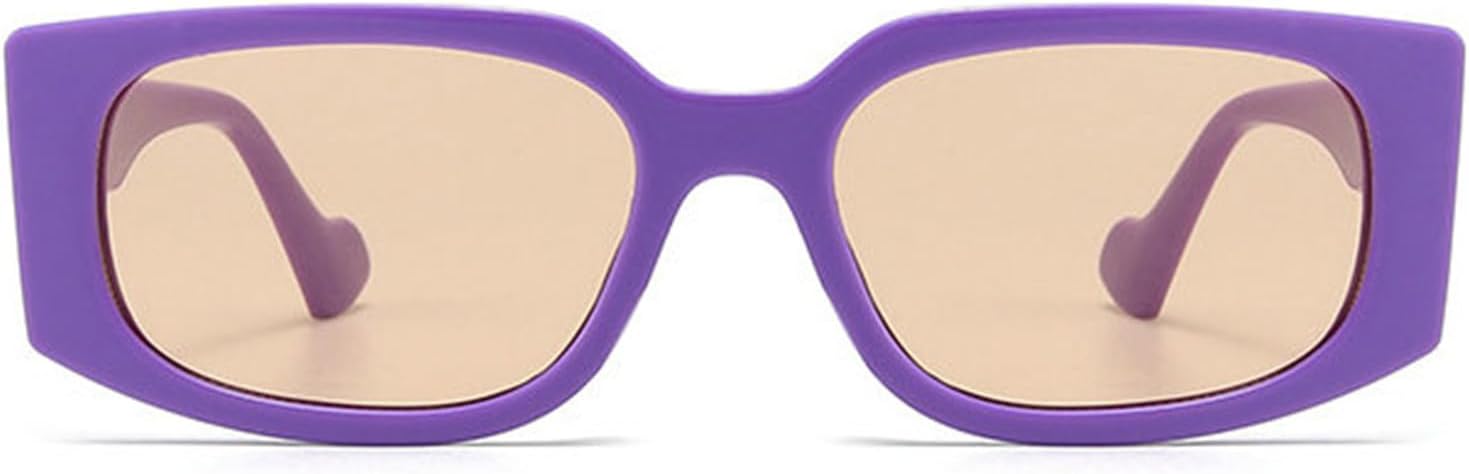 

Willochra Популярные модные маленькие прямоугольные солнцезащитные очки для женщин в стиле ретро с градиентом, защита от УФ-излучения UV400, для мужчин — квадратная оправа, синие солнцезащитные очки, Purple