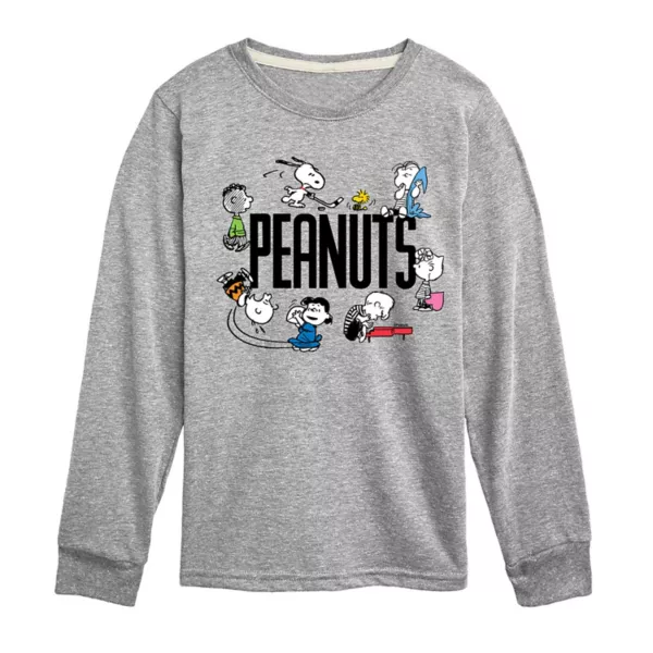

Футболка с длинным рукавом и принтом Peanuts для мальчиков 8-20 лет Licensed Character, серый