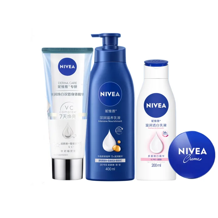 NIVEA Интенсивно увлажняющий лосьон для тела освежающий 2.0 200мл+400мл, Four-Piece Set